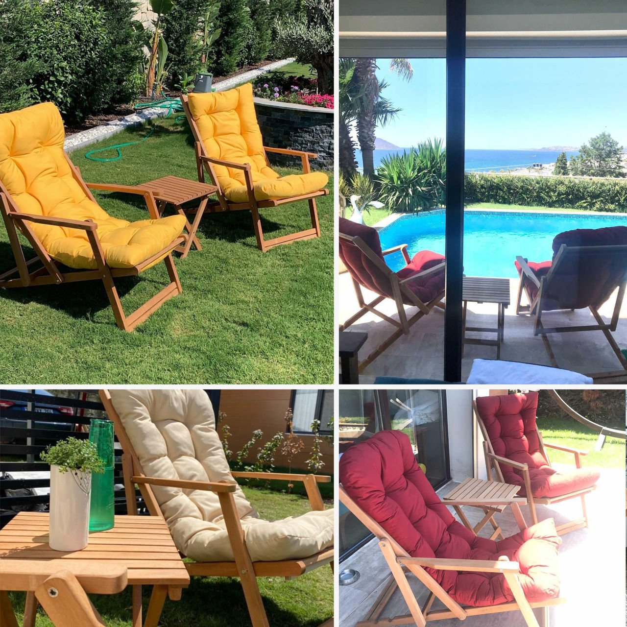 Simona Grand Bahçe-Balkon Şezlong Seti