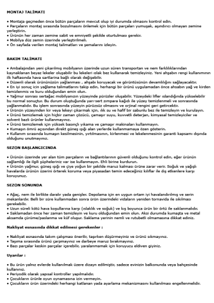 Tria 3+1 Oturma Grubu (Minderler Dahil)