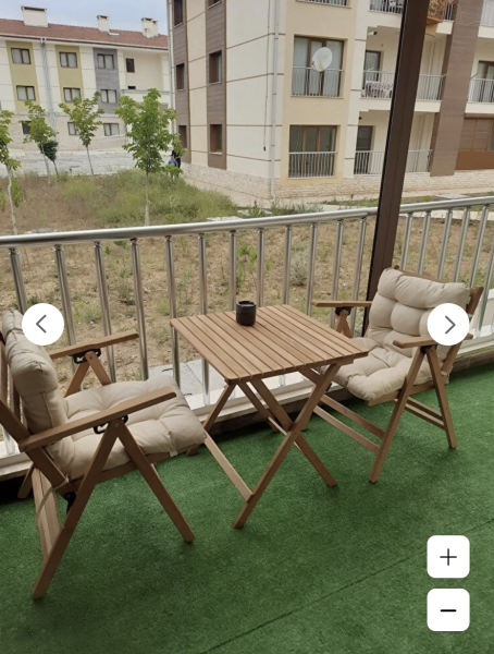 2+1 Minderli Loretta Bahçe-Balkon-Mutfak Masa-Sandalye Seti 60x60 Masa