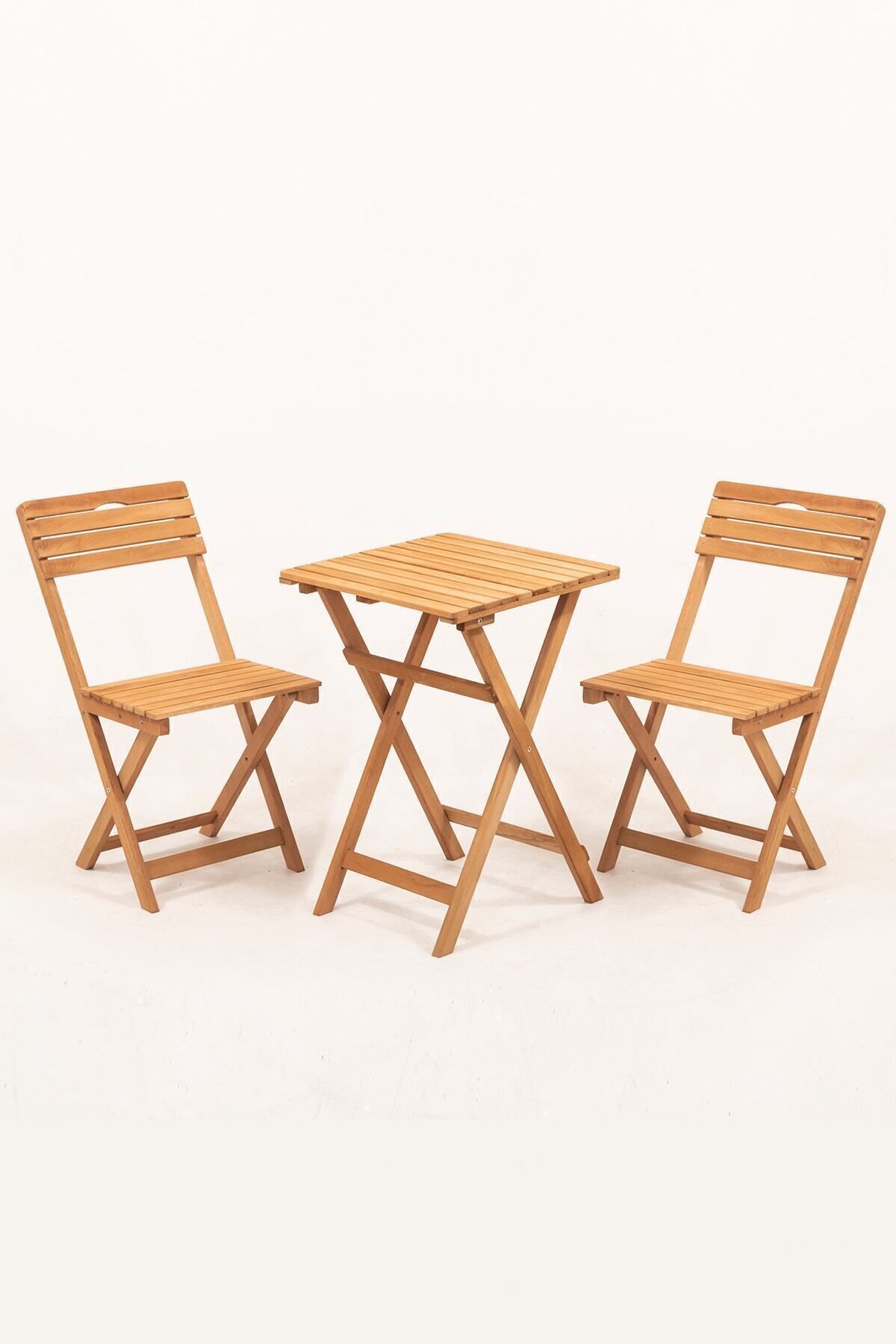 Balkon Bahçe Mutfak 3'lü Bistro Set Katlanır